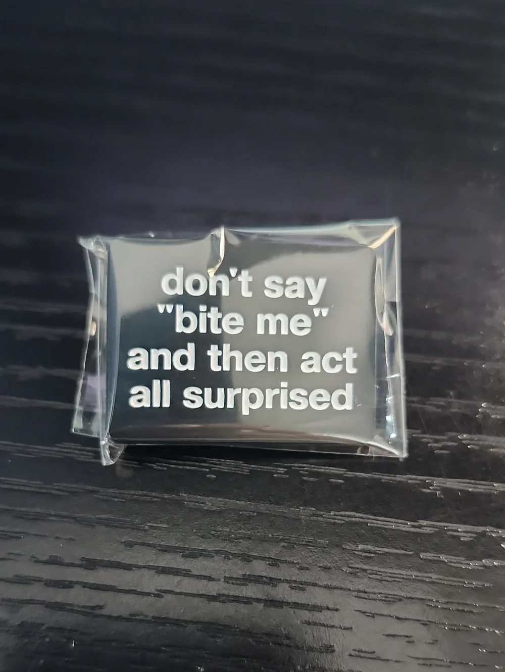 Black Statement Pin 